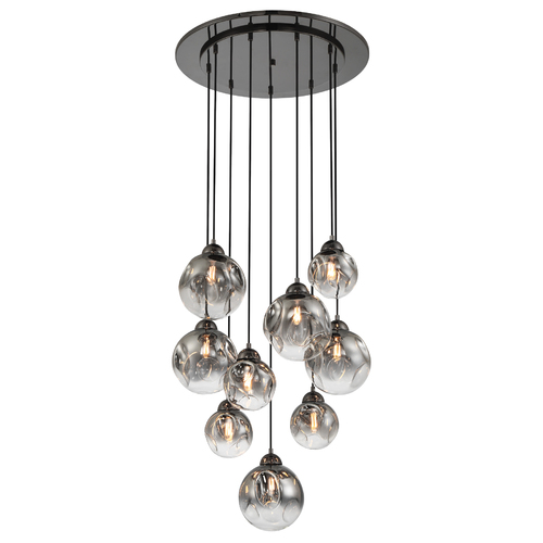 Neveh 9-Light Pendant in Gun Metal by Metropolitan Lighting