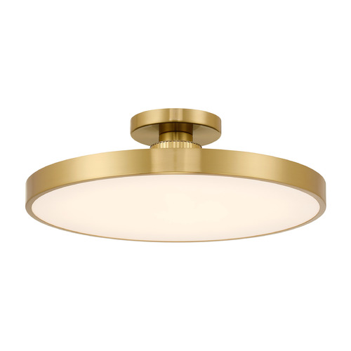 Savoy House Lighting Thayer Warm Brass LED Semi-Flushmount Light