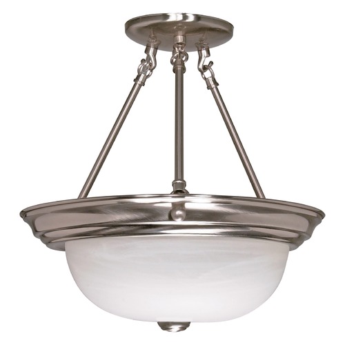 13-Inch Semi-Flush Mount Brushed Nickel by Nuvo Lighting