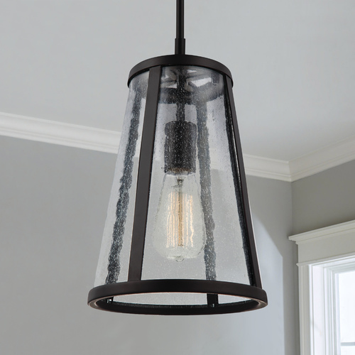 Visual Comfort Studio Collection Harrow Mini Pendant in Oil Rubbed Bronze by Visual Comfort Studio P1287ORB