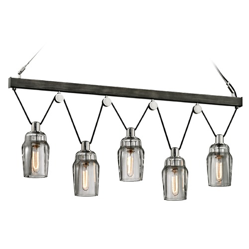 Citizen Graphite & Polished Nickel Linear Light by Troy Lighting