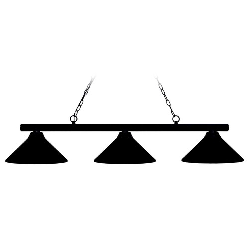 Sharp Shooter Matte Black Billiard Light by Z-Lite