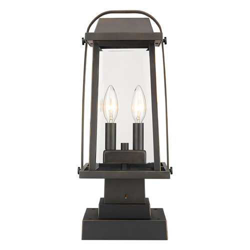 Z-Lite Millworks Oil Rubbed Bronze Post Light by Z-Lite 574PHMS-SQPM-ORB