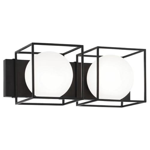 Squircle Black Bathroom Light by Matteo Lighting