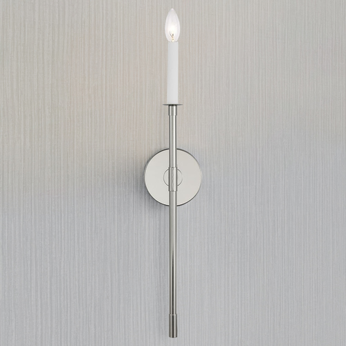 Visual Comfort Studio Collection Chapman & Meyers 24.38-Inch Tall Bayview Polished Nickel Sconce by Visual Comfort Studio CW1091PN