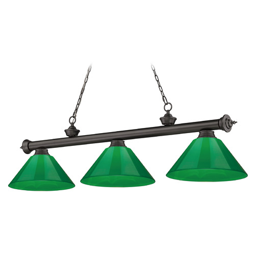 Z-Lite Cordon Bronze Billiard Light by Z-Lite 2306-3BRZ-PGR