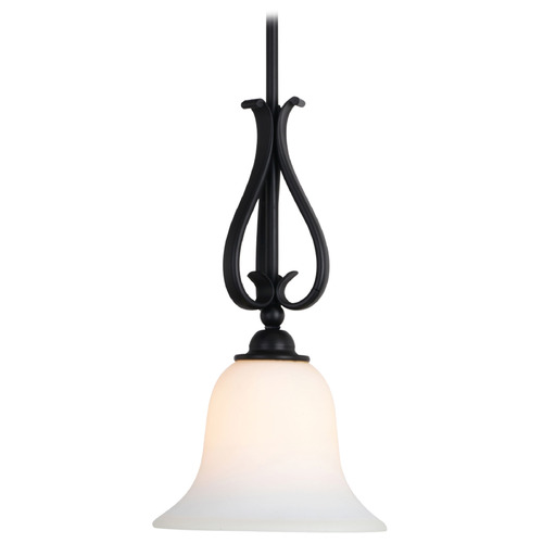 Vaxcel Lighting Monrovia Oil Rubbed Bronze Mini-Pendant Light with Bell Shade