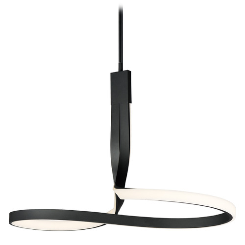 Serpentine Black LED Pendant by ET2 Lighting