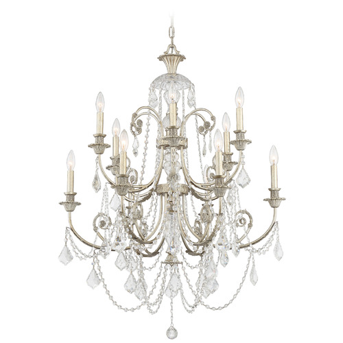 Crystorama Lighting Regis Olde Silver Crystal Chandelier