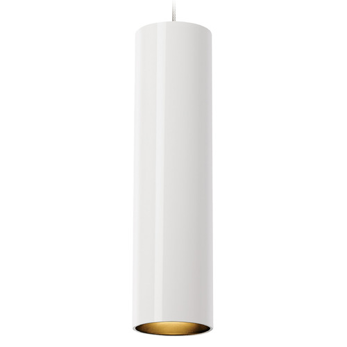 Visual Comfort Modern Collection Piper MonoRail Pendant in Nickel & White by Visual Comfort Modern 700MOPPRWS