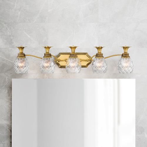 Hinkley Plantation 5-Light Burnished Brass Bathroom Light by Hinkley Lighting 5315BB