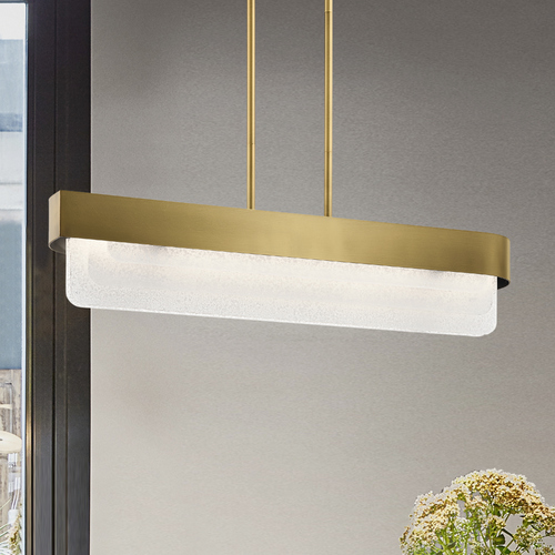 Kichler Lighting Serene 36-Inch Linear LED Pendant in Natural Brass by Kichler Lighting 44160NBRLED