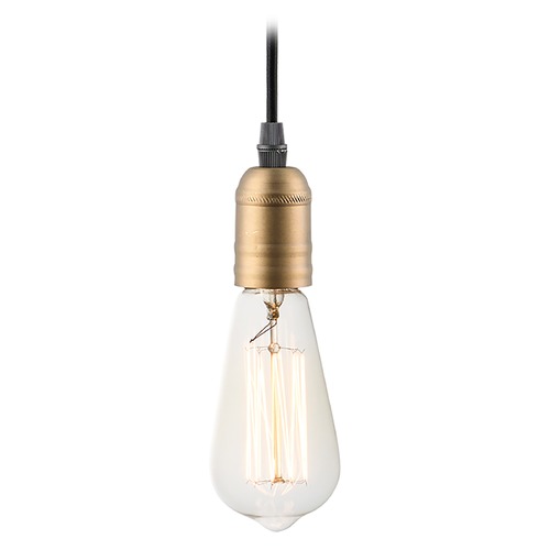Early Electric Black & Antique Brass Mini Pendant by Maxim Lighting