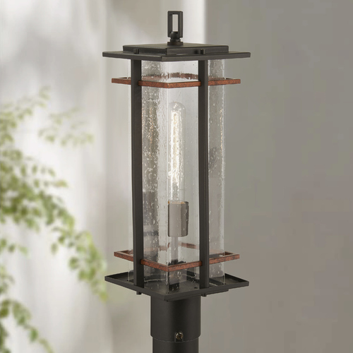 Minka Lavery San Marcos Black with Antique Copper Post Light by Minka Lavery 72496-68
