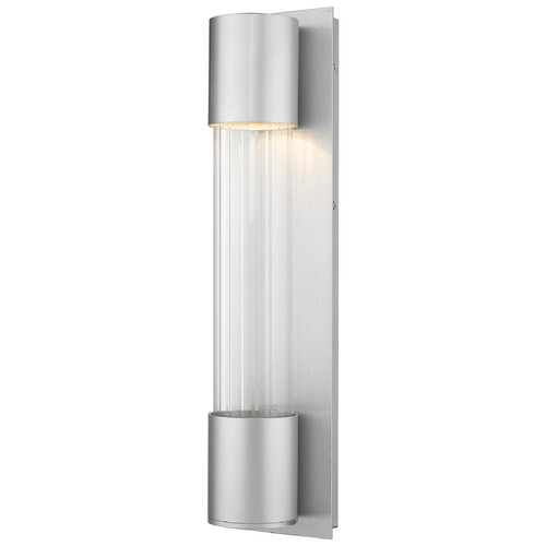 Z-Lite Striate Silver LED Outdoor Wall Light by Z-Lite 575M-SL-LED