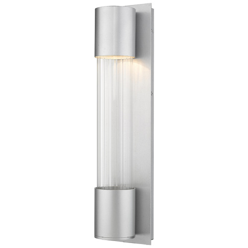 Striate Silver LED Outdoor Wall Light by Z-Lite