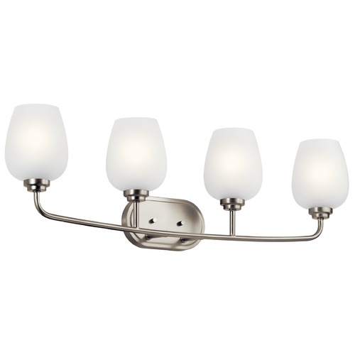 Valserrano Brushed Nickel 4-Light Bathroom Light by Kichler Lighting