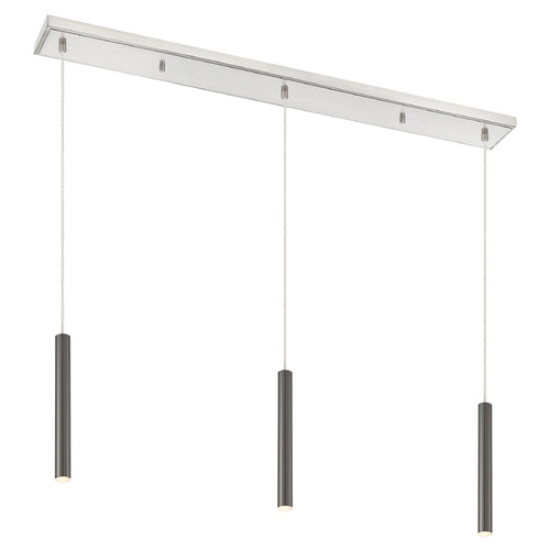 Z-Lite Forest Brushed Nickel LED Multi-Light Pendant by Z-Lite 917MP12-PBL-LED-3LBN