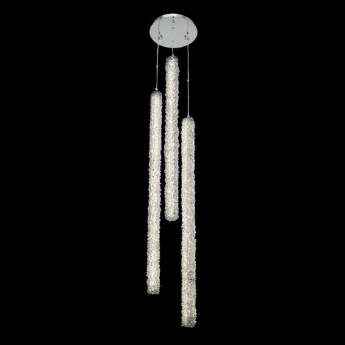 Lina 3-Light Column LED Foyer Light in Chrome by Allegri Crystal