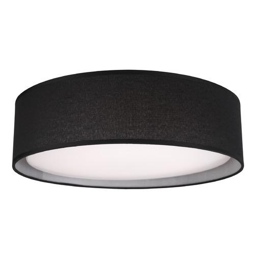 Modern White LED Flush Mount with Black Shade 3000K 850LM by Kuzco Lighting