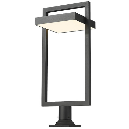 Z-Lite Luttrel Black LED Post Light by Z-Lite 566PHXLR-533PM-BK-LE