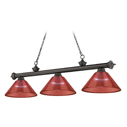 Z-Lite Cordon Bronze Billiard Light by Z-Lite 2306-3BRZ-PRD