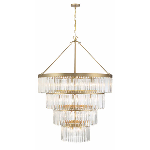 Emory 55.25-Inch High Chandelier in Modern Gold by Crystorama Lighting