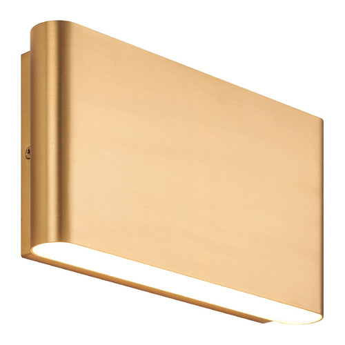 Matteo Lighting Beckett Aged Gold Brass LED Outdoor Wall Light