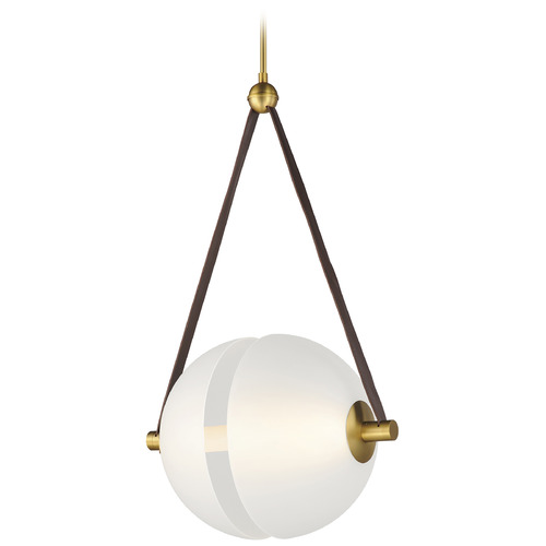 Dispatch Natural Aged Brass LED Pendant by ET2 Lighting