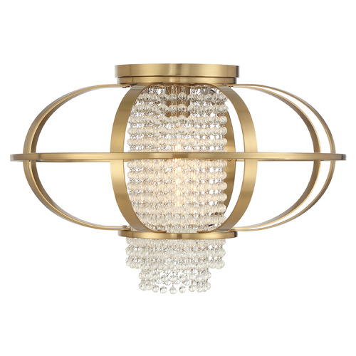 Savoy House Lighting Idlewild Warm Brass Flushmount Light