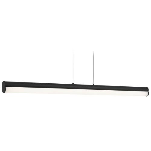 Matteo Lighting Junction Matte Black LED Island Light with Cylindrical Shade