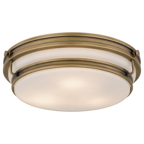 Quoizel Lighting Grafton Weathered Brass Flushmount Light