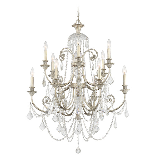 Crystorama Lighting Crystorama Lighting Regis Olde Silver Crystal Chandelier 5119-OS-CL-S