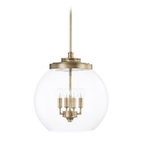 Capital Lighting Mid-Century 16-Inch Pendant in Aged Brass by Capital Lighting 321142AD
