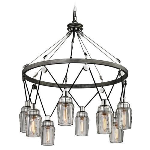 Troy Lighting Citizen Graphite & Polished Nickel Pendant by Troy Lighting F5998