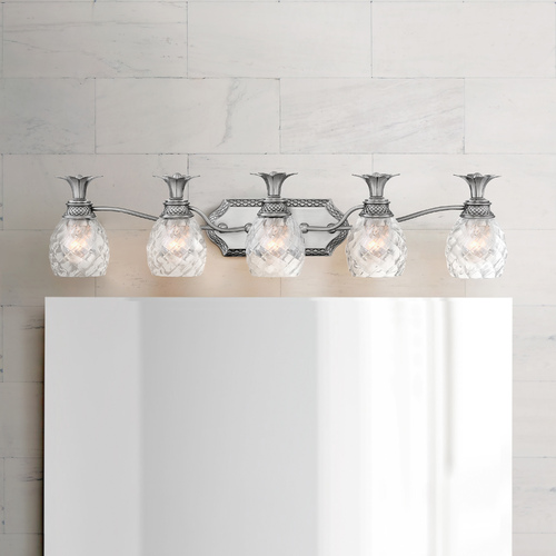 Hinkley Plantation 5-Light Polished Antique Nickel Bathroom Light by Hinkley Lighting 5315PL