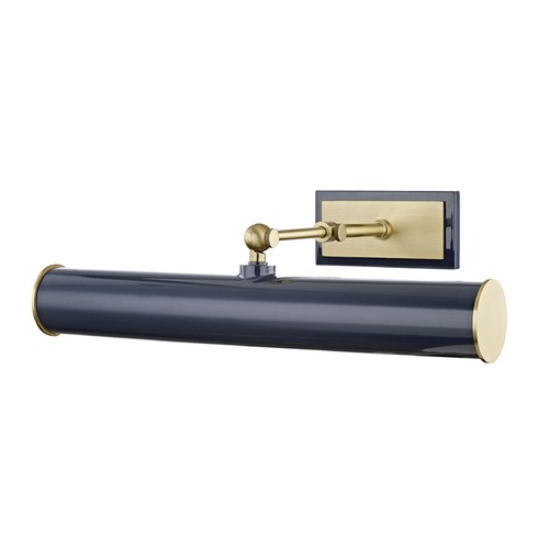 Holly Aged Brass & Navy Picture Light by Mitzi by Hudson Valley