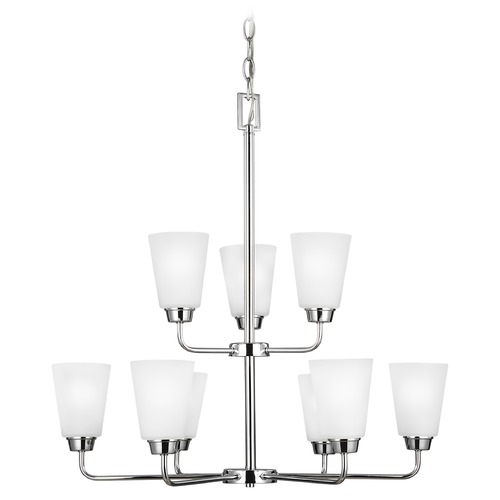 Generation Lighting Kerrville 9-Light Chrome  Chandelier by Generation Lighting 3115209-05