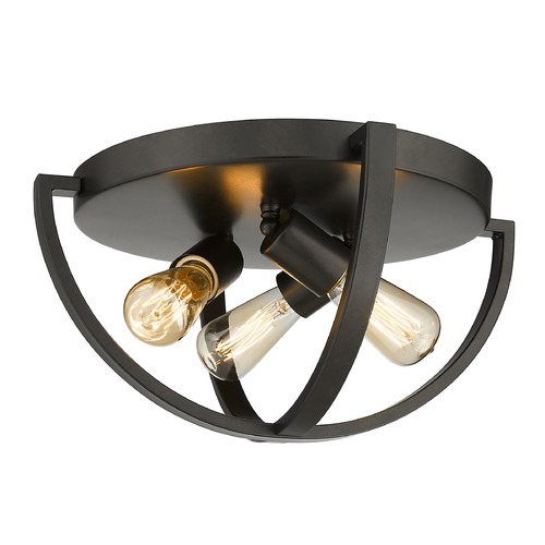 Colson Etruscan Bronze Flush Mount by Golden Lighting