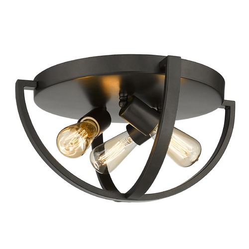 Golden Lighting Colson Etruscan Bronze Flush Mount by Golden Lighting 3167-FM15EB