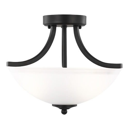 Geary 12.88-Inch Semi-Flush Mount in Black by Generation Lighting
