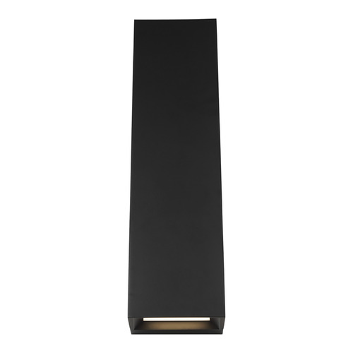 Visual Comfort Modern Collection Sean Lavin Pitch 19-Inch 3000K LED Outdoor Wall Light in Black by Visual Comfort Modern 700OWPIT19B-LED930