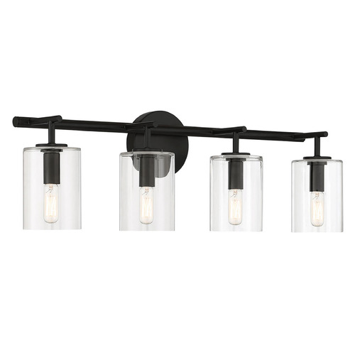 Craftmade Lighting Hailie Flat Black Bathroom Light by Craftmade Lighting 55604-FB