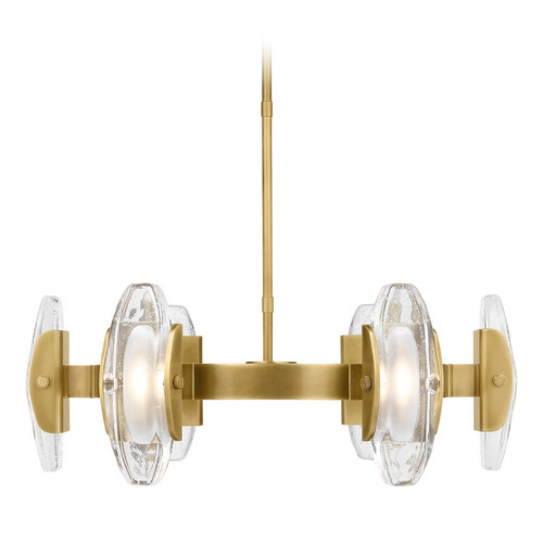Visual Comfort Modern Collection Wythe Medium LED Chandelier in Plated Brass by Visual Comfort Modern 700WYT6MBR-LED927