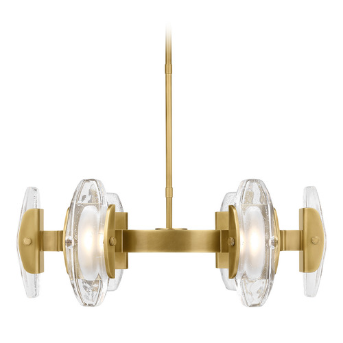 Wythe Medium LED Chandelier in Plated Brass by Visual Comfort Modern