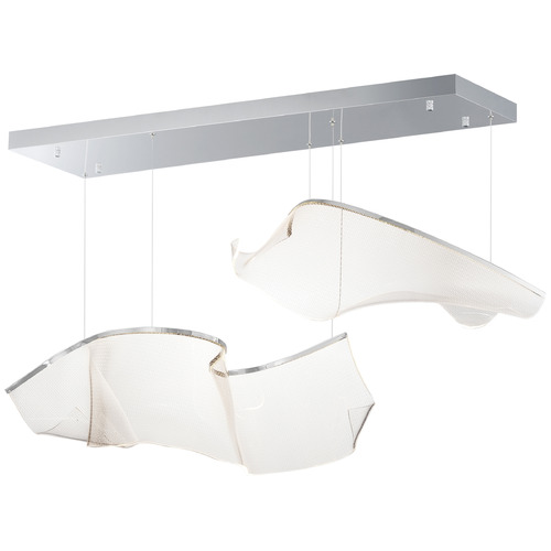 Rinkle Polished Chrome LED Multi-Light Pendant by ET2 Lighting