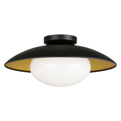 Matteo Lighting Matteo Lighting Hatley Black Flushmount Light M13121BKOP