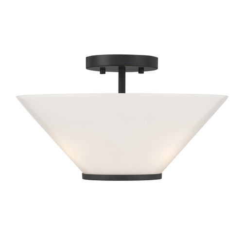 Savoy House Lighting Blair Matte Black Semi-Flushmount Light