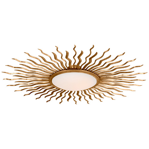 Avant Gilded Iron White Glass Linear Chandelier