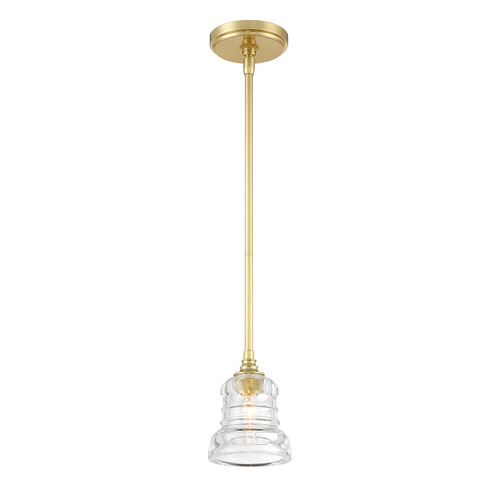 Gregory Mini Pendant in Aged Brass by Crystorama Lighting